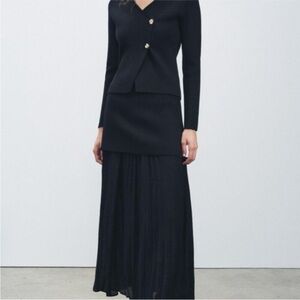 Zara Maxi Pleated Skirt